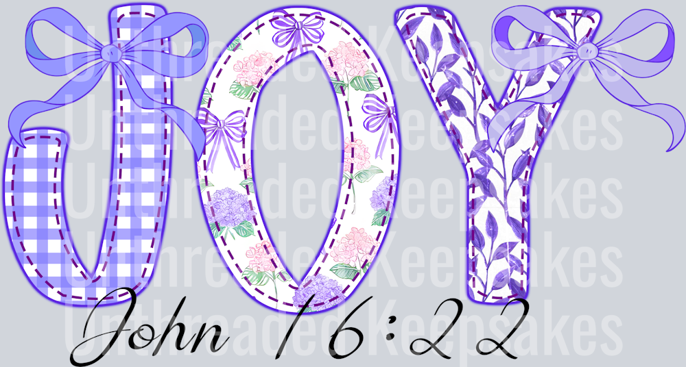 Purple Joy DTF Transfer