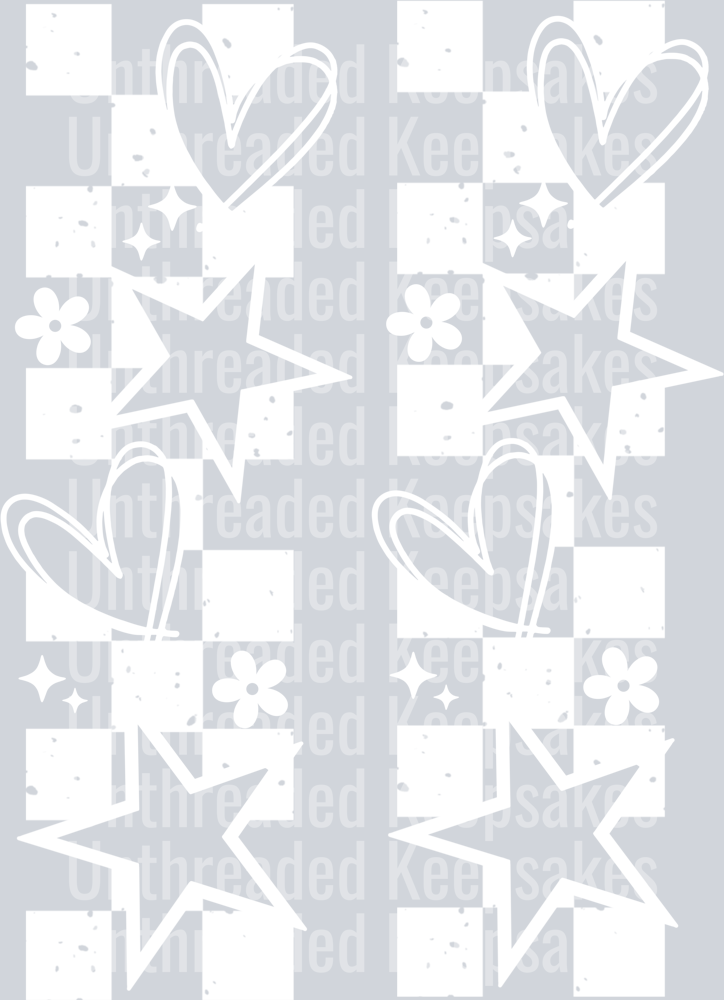 Tired sleeve white DTF Transfer