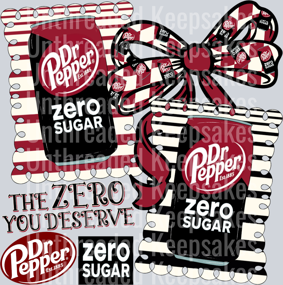 DR PEPPER ZERO SUGAR DTF Transfer