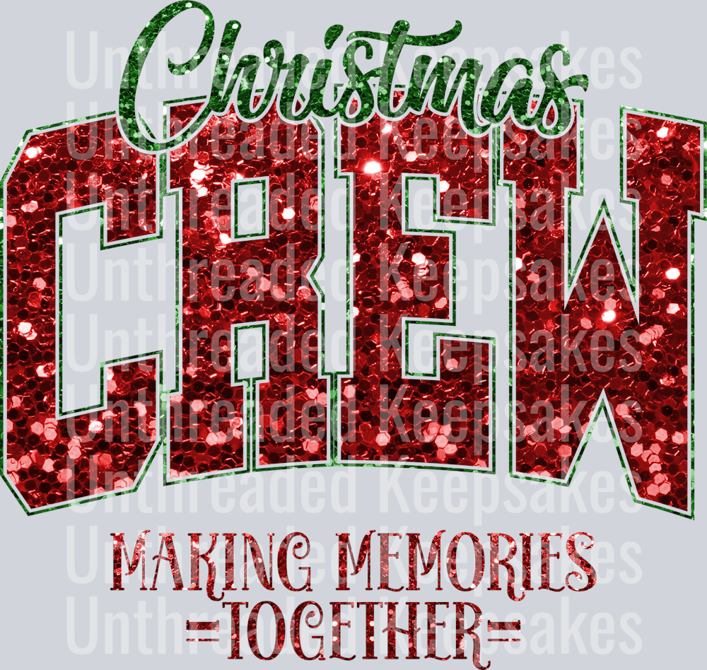 Christmas Crew Glitter DTF Transfer