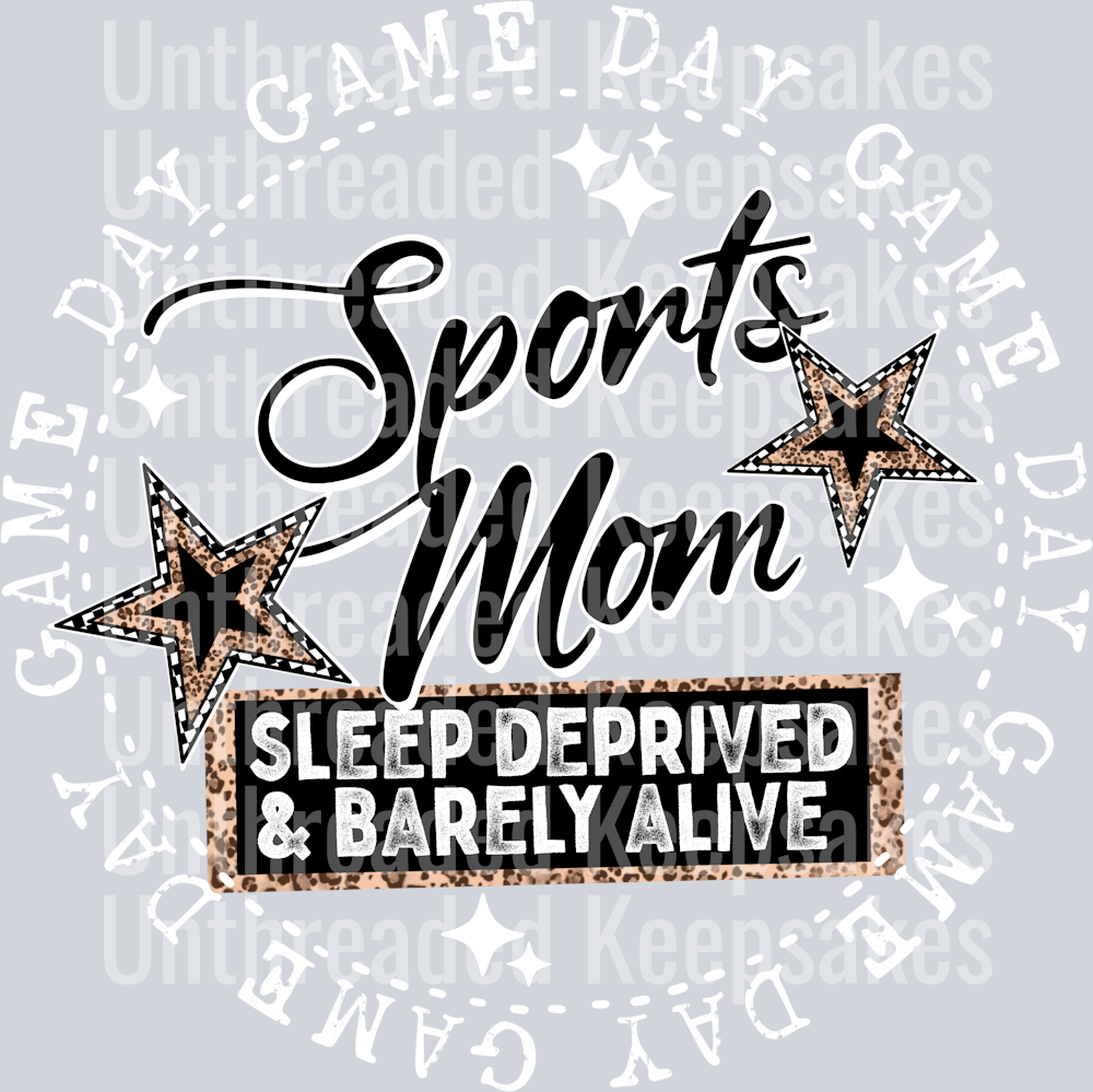 Sports_Mom_Circle_White DTF Transfer