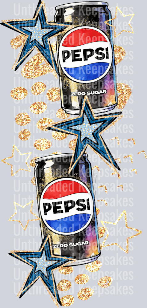 Caffeine Pepsi Zero Sugar Sleeves DTF Transfer