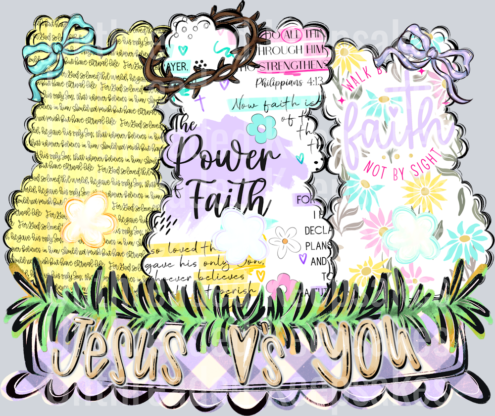 Scripture bunniesDTF Transfer