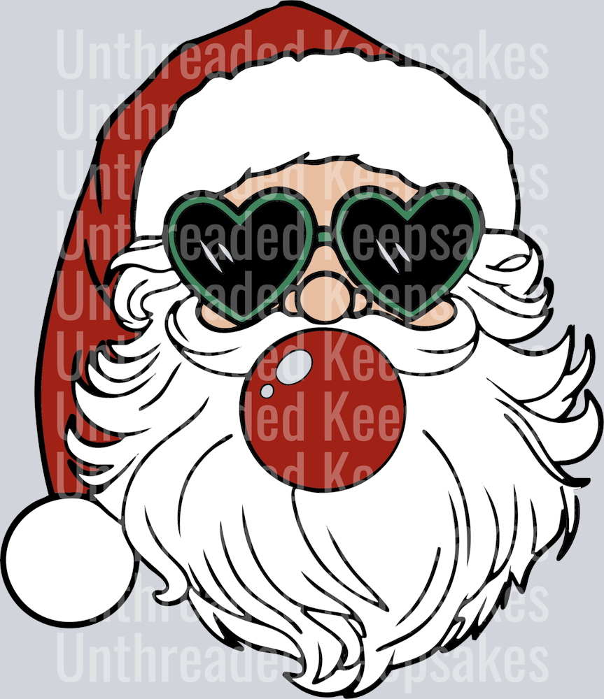 Santa gum DTF Transfer