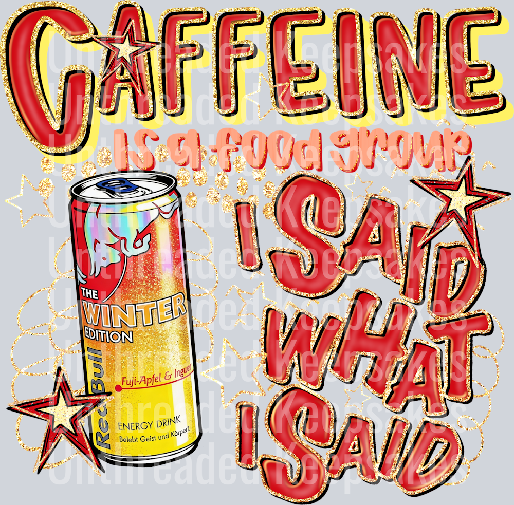 Caffeine Redbull DTF Transfer