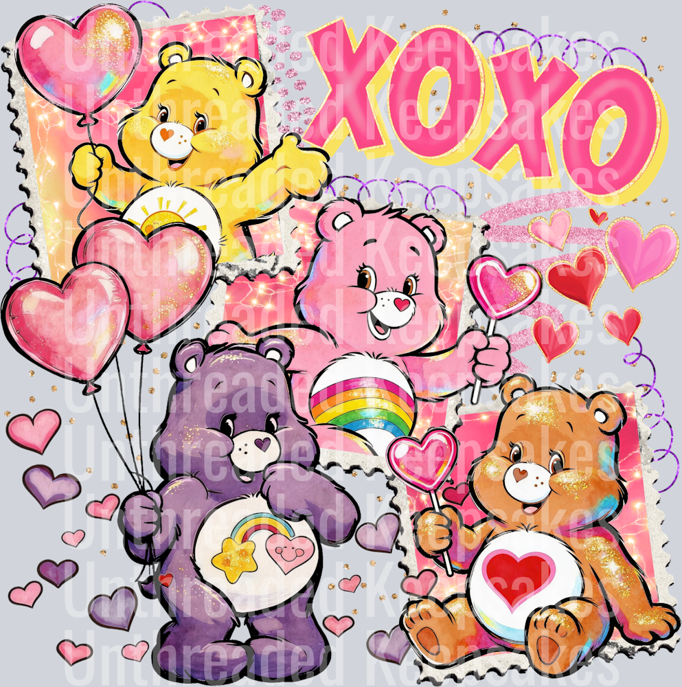 Care Bear Valentine DTF Transfer