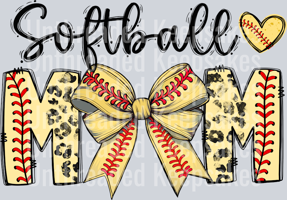 SoftballMomBDL1 DTF Transfer