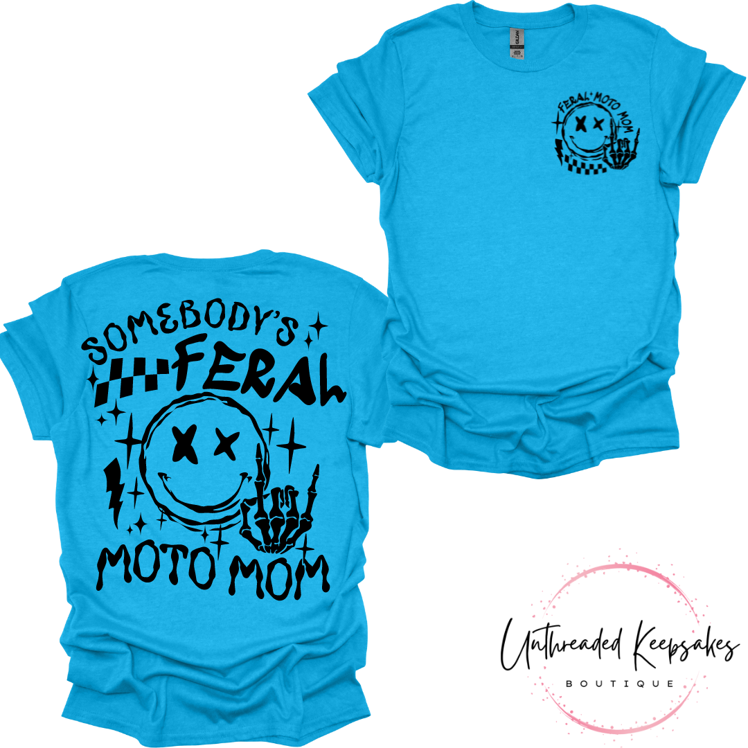 Feral Moto Mom Moto Inspired Graphic T-Shirt