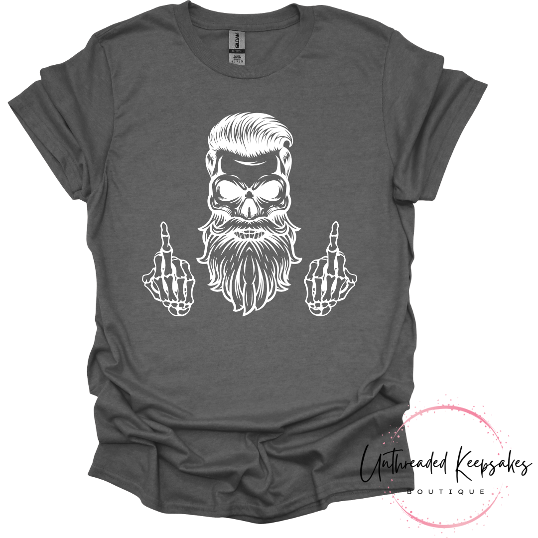 Biker Dude Fingers Funny Graphic T-Shirt