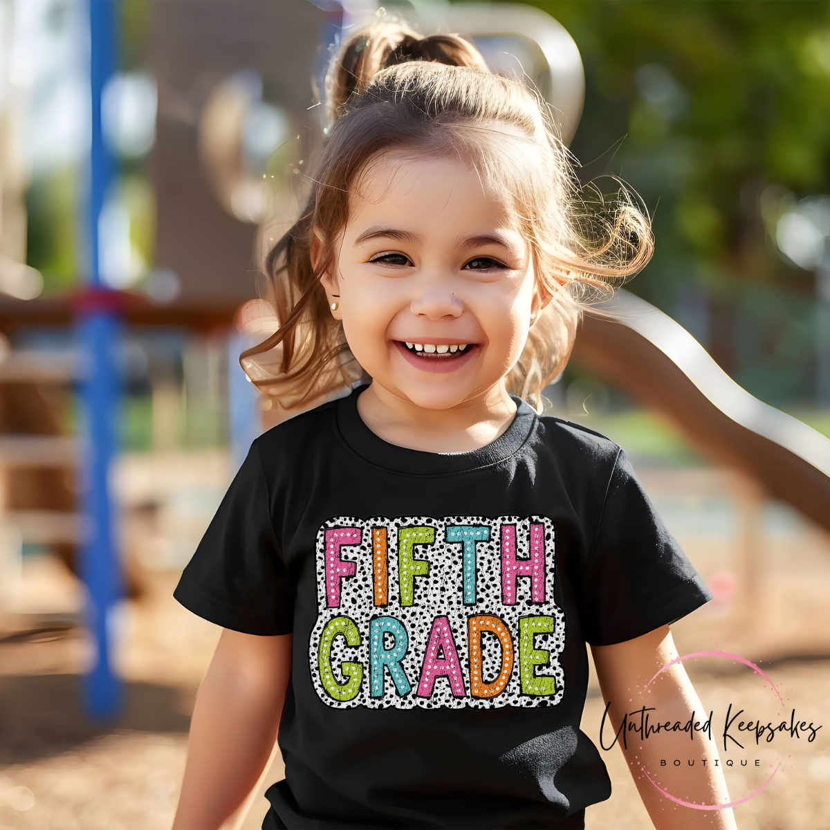 Grade Colorful Dot Letters Toddler/Youth Graphic T-Shirt