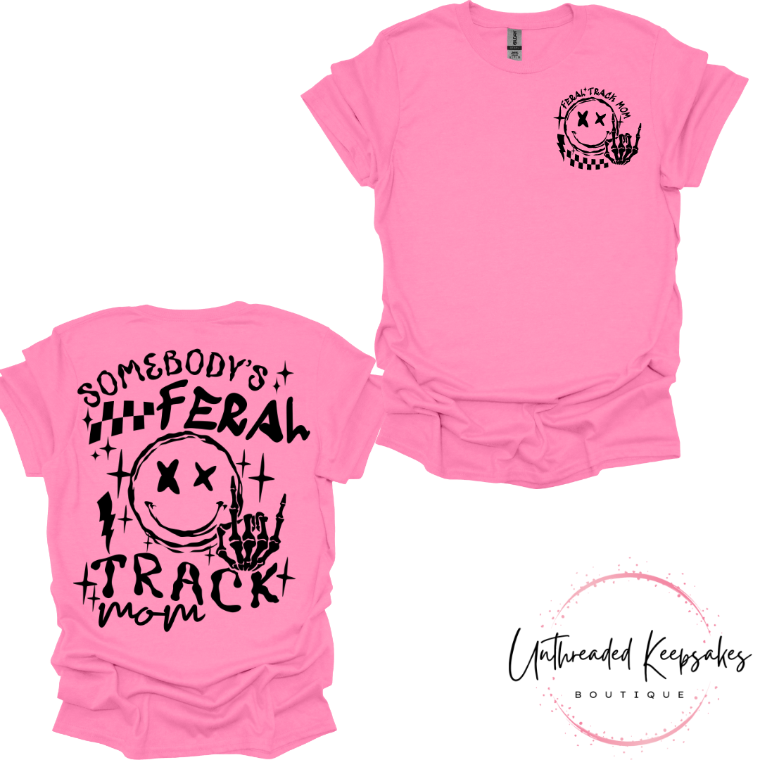 Feral Track Mom Moto Inspired Graphic T-Shirt