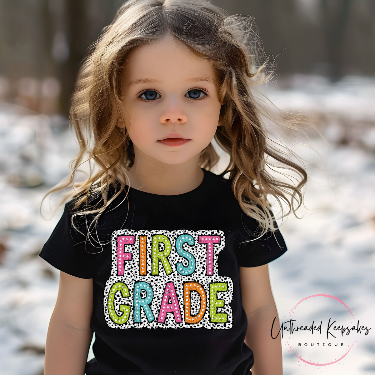 Grade Colorful Dot Letters Toddler/Youth Graphic T-Shirt