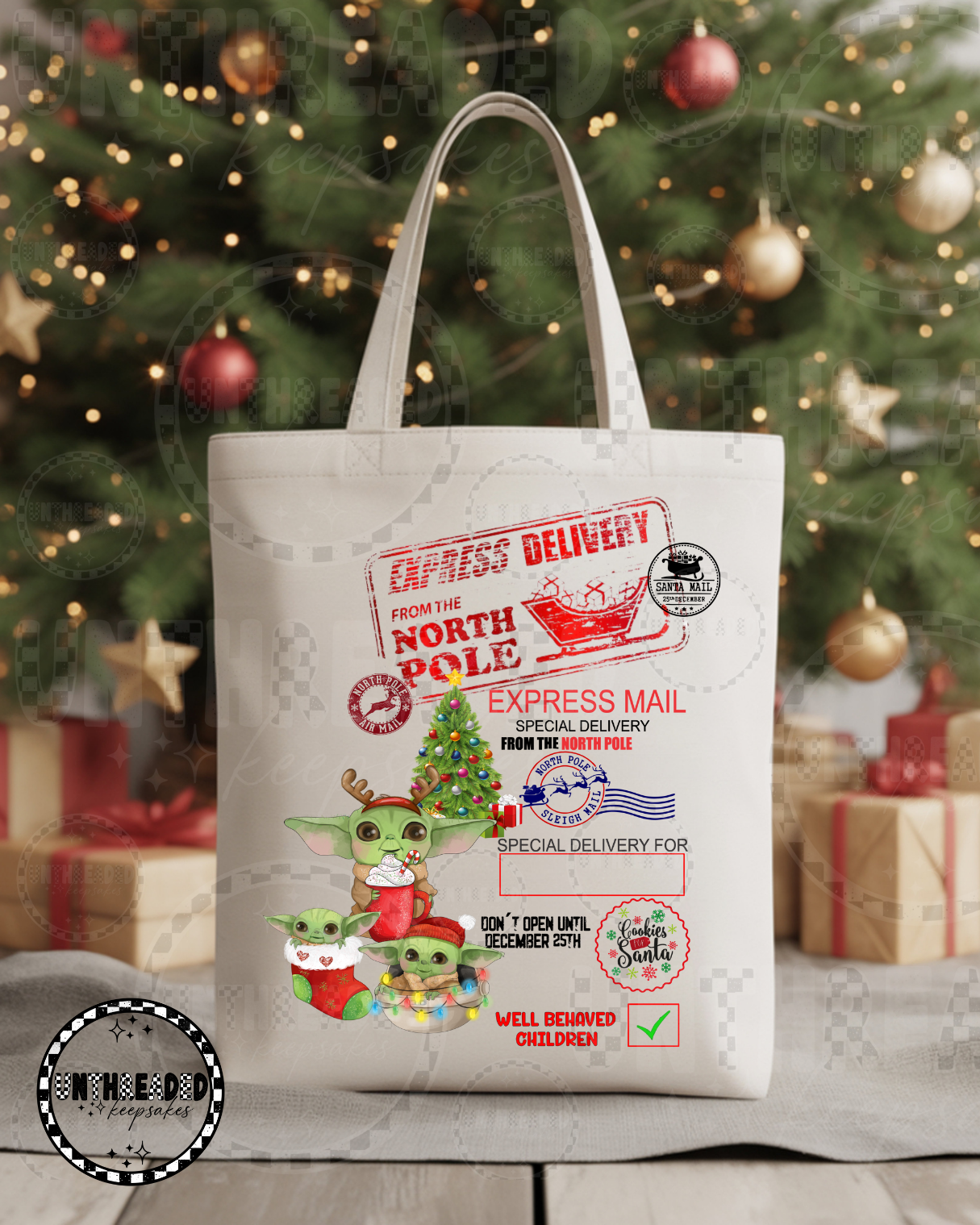 North Pole Express Delivery Tote Bag