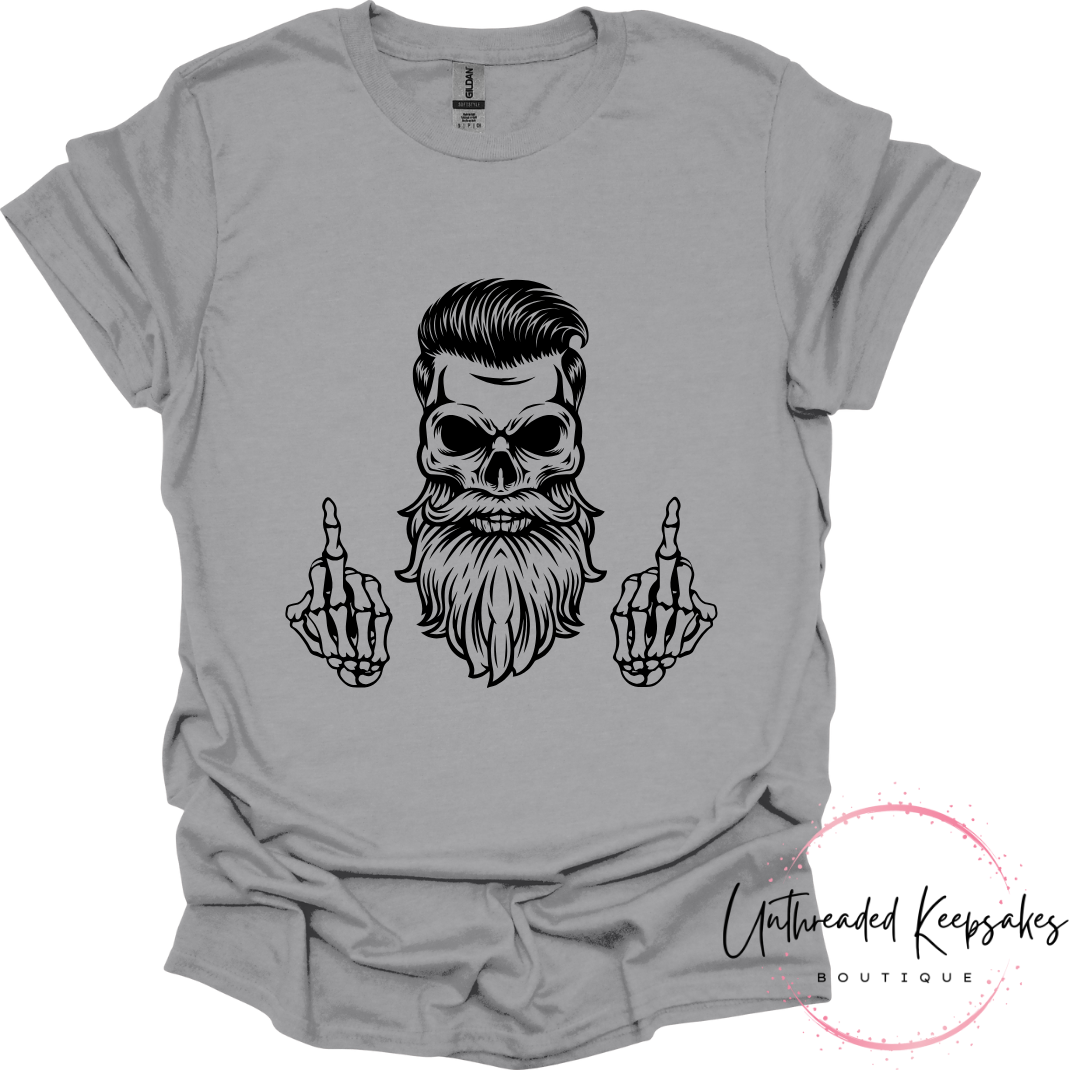 Biker Dude Fingers Funny Graphic T-Shirt