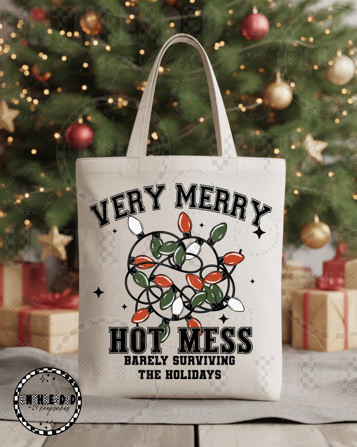 Very Merry Hot Mess Holiday Tote Bag