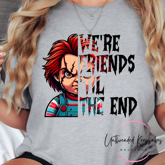 We're Friends Till The End  Halloween Graphic T-Shirt