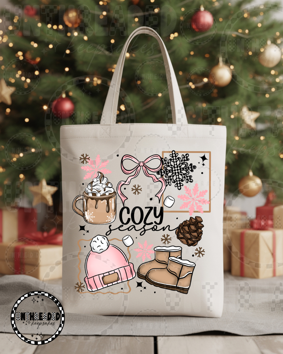 ☕ Cozy Season Tote Bag 🤎 | Winter Coffee & Warmth Vibes ❄️