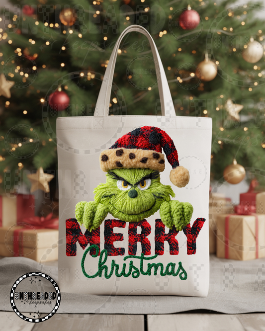 Merry Christmas Character Tote Bag