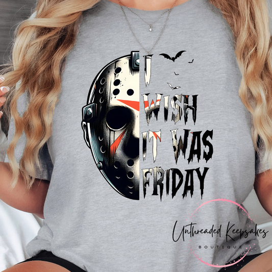 I Wish It Was Friday Halloween Graphic T-Shirt