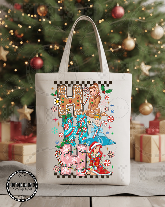 Disney Princess HO HO HO Holiday Tote Bag