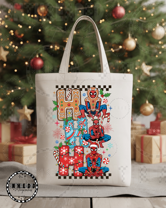 Spider-Man Holiday Canvas Tote Bag