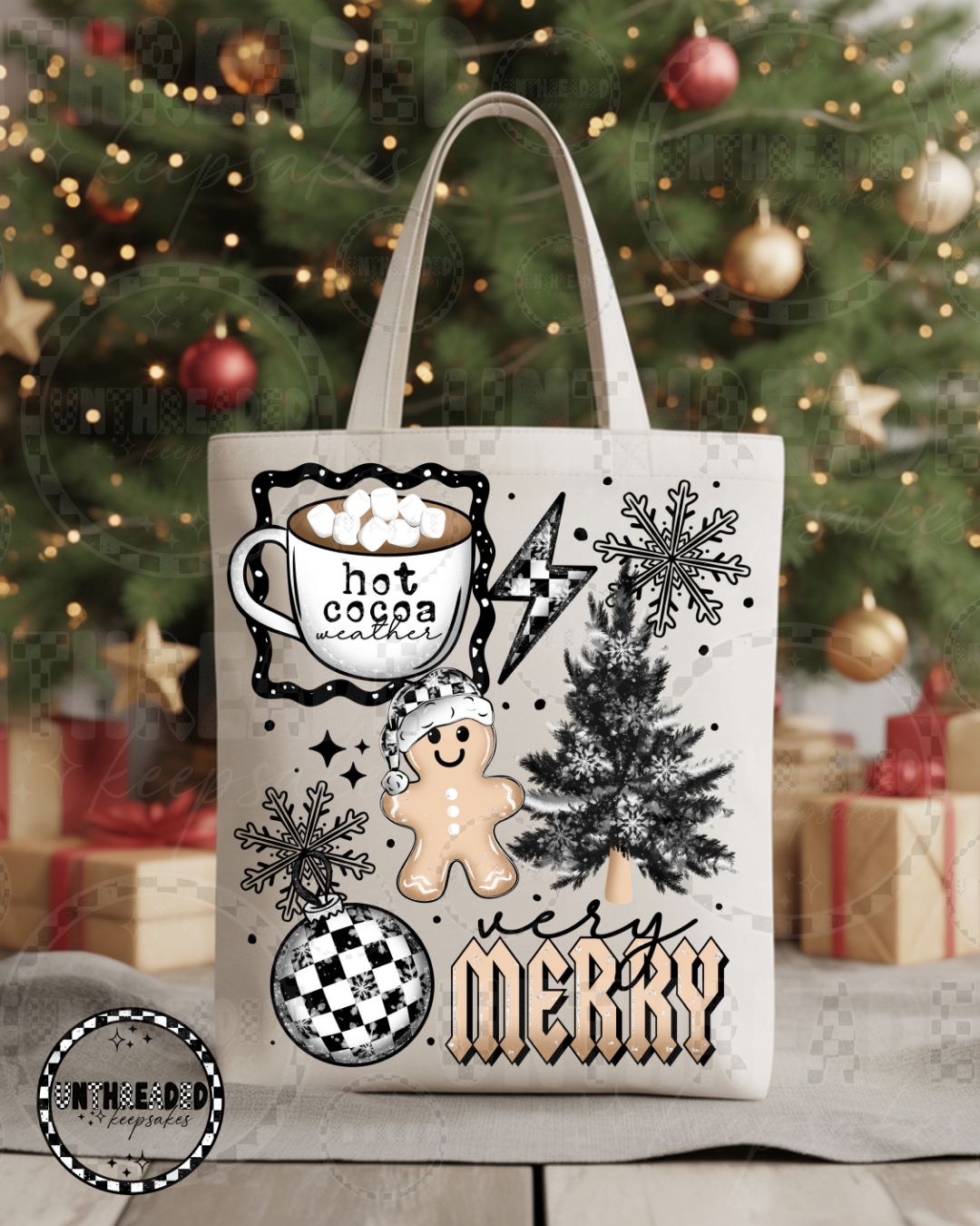 🖤 Very Merry Hot Cocoa Weather Tote Bag ☕️✨