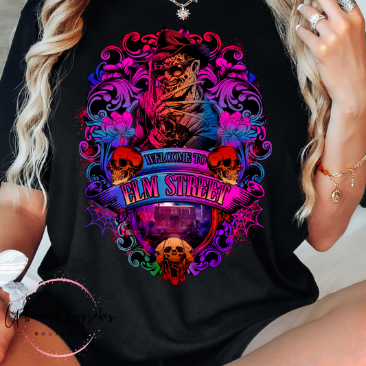 Welcome to Elm Street Halloween Graphic T-Shirt