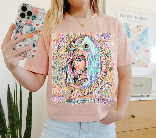 🎣 Jesus Fisher of Men Graphic Tee | Christian Fishing Shirt | Faith Based Coastal T-Shirt | Colorful Jesus Art Tee | Inspirational Religious Fishing Lover Gift ✝️🐟✨