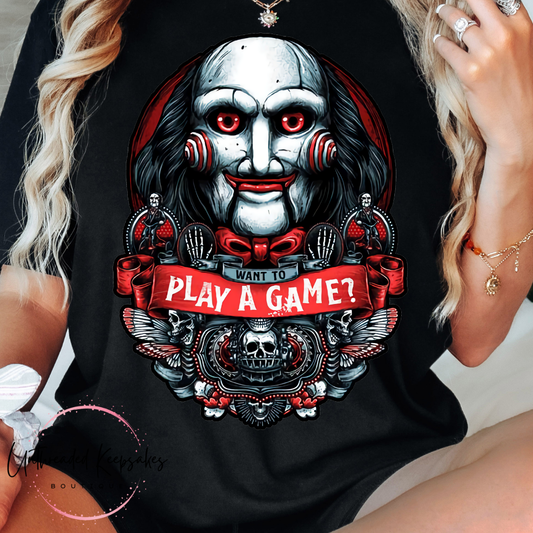 Play a Game - Halloween Graphic T-Shirt