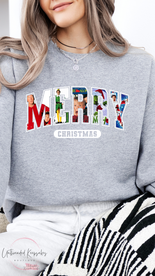 Merry Christmas Cute Holiday Graphic Crewneck