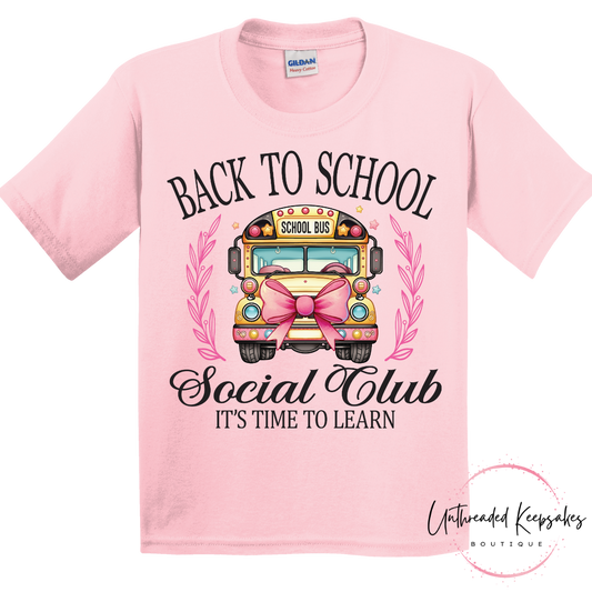 Back to School Social Club  Toddler/Youth Graphic T-Shirt