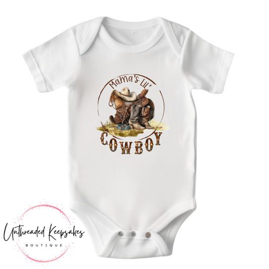 Mamas Little Cowboy Onesie