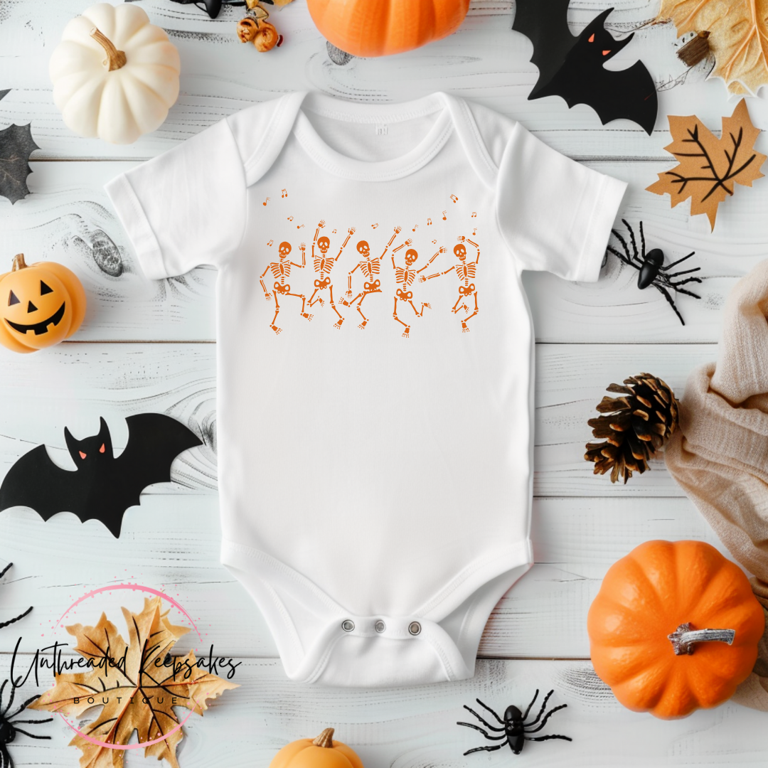 Baby Skeleton Halloween Onesie