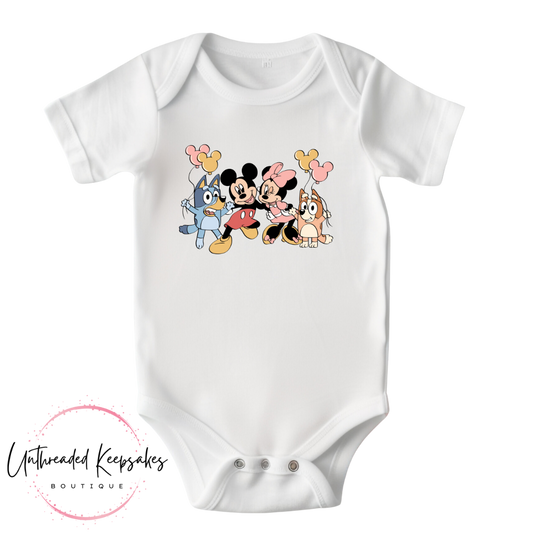 Mouse Dog Cute Infant Onesie