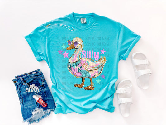 Silly Goose Graphic T-Shirt | Funny Goose Tee | Cute Farm Animal Unisex Shirt | Trendy Graphic Apparel