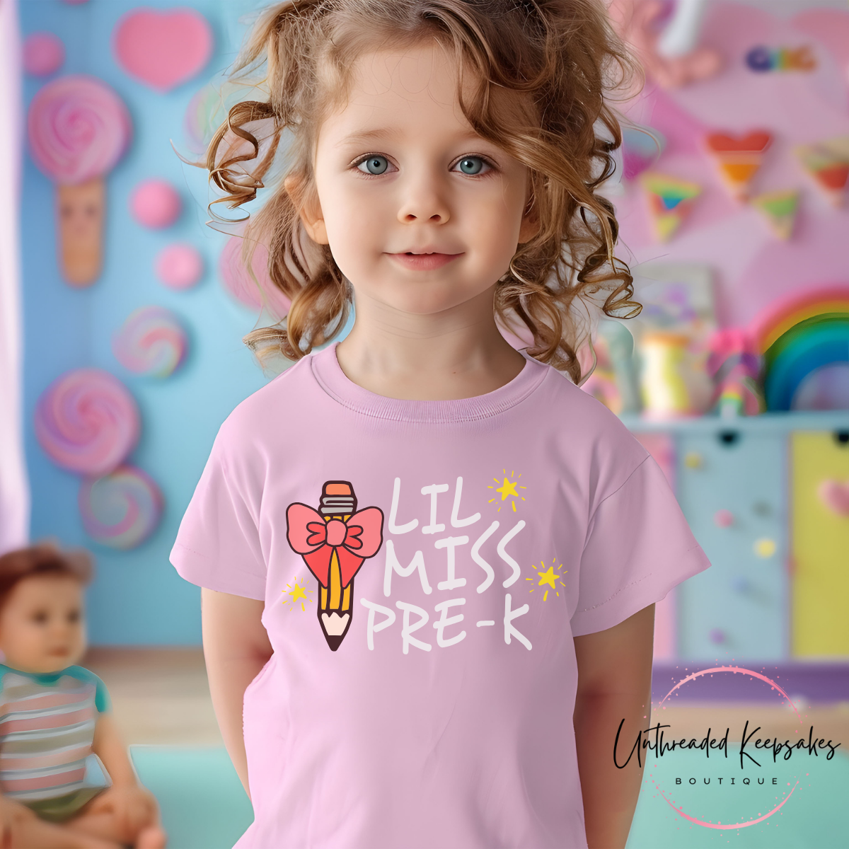 Little Miss Pre-K Toddler Graphic T-Shirt