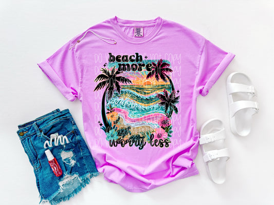 Beach More Worry Less Unisex Tee 🌊☀️🐚