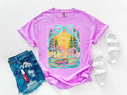 Colorful Sunset Summer T-Shirt