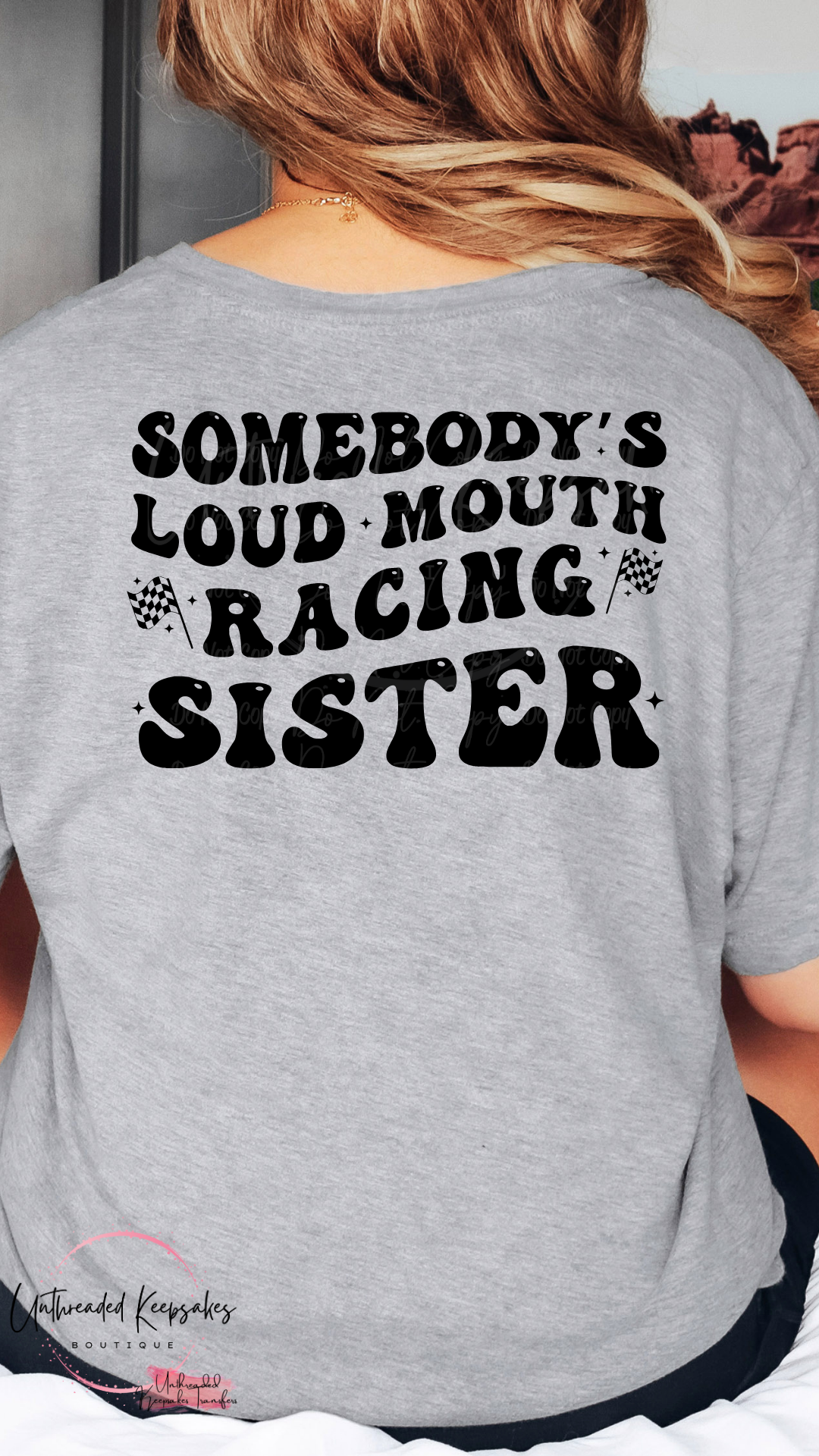 Someone's Loud Mouth Racing Sister Graphic T-shirt