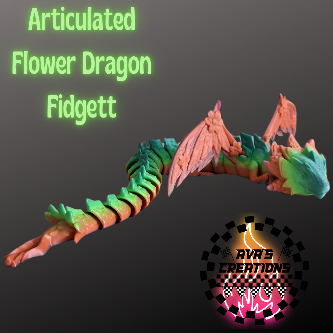 Rainbow Articulated Flower Dragon