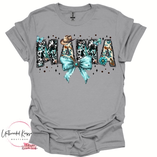 Mama Western Theme Cute Graphic T-Shirt