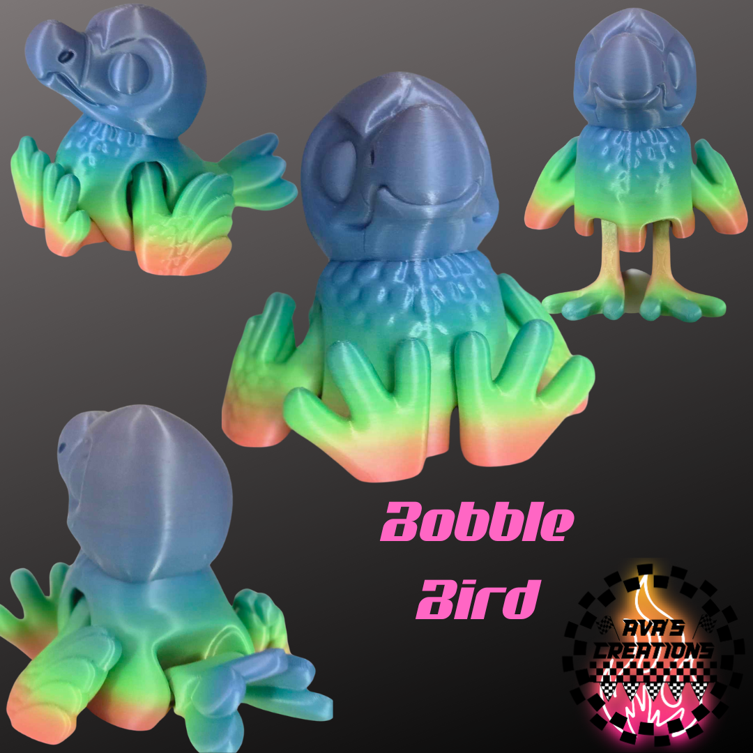 Rainbow Bobble Bird Fidget