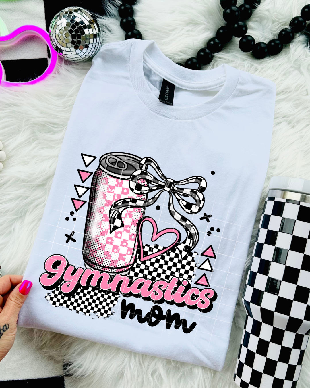 Gymnastics Mom Cute Womens Graphic T-Shirt