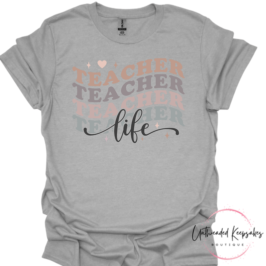 Teacher Life Graphic T-Shirt