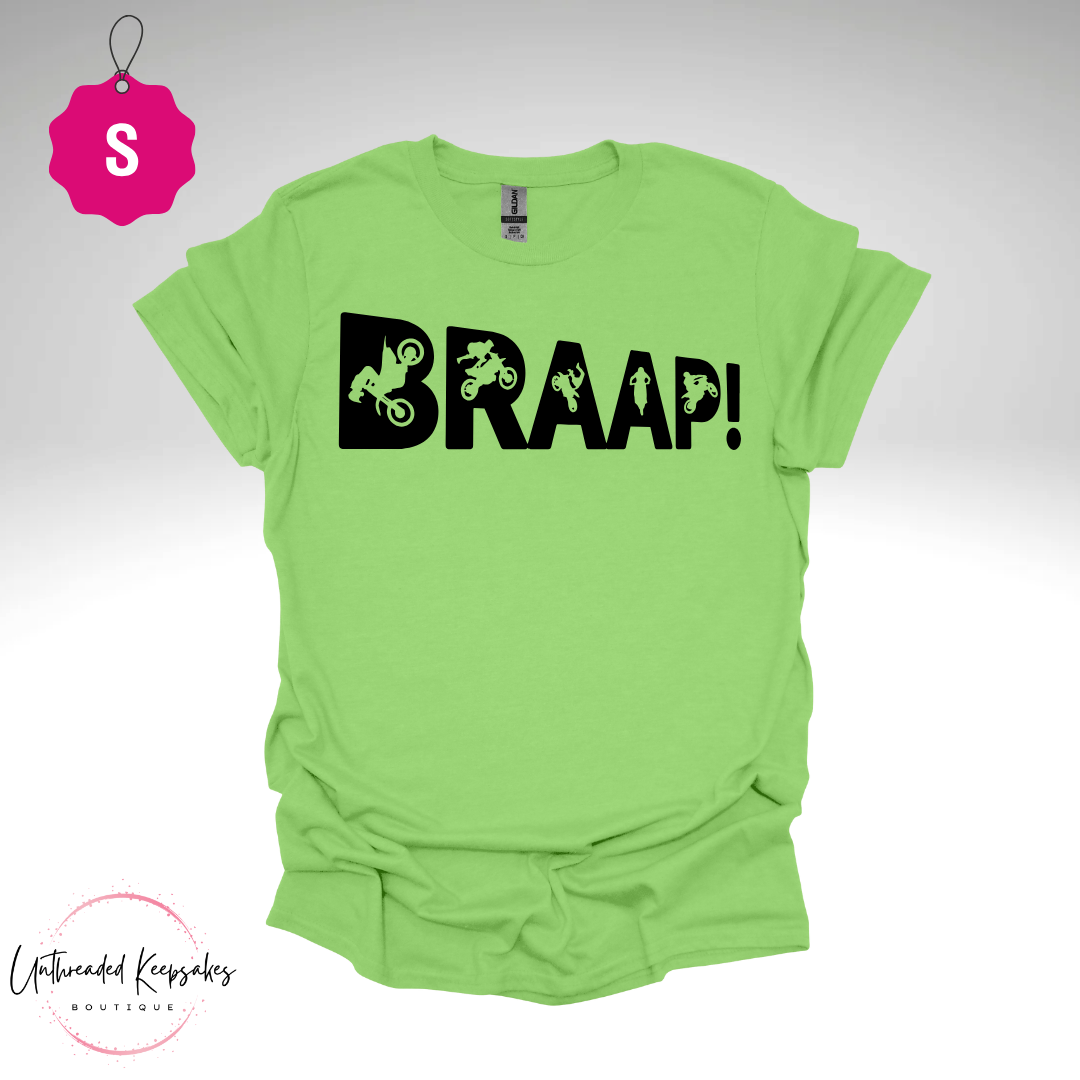 Braap! Racing Dirt Bike Graphic T-Shirt