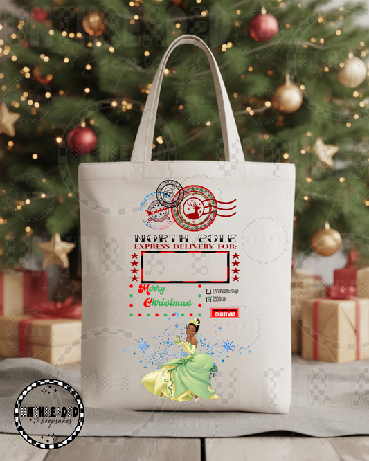 Disney Princess Holiday Canvas Tote Bag