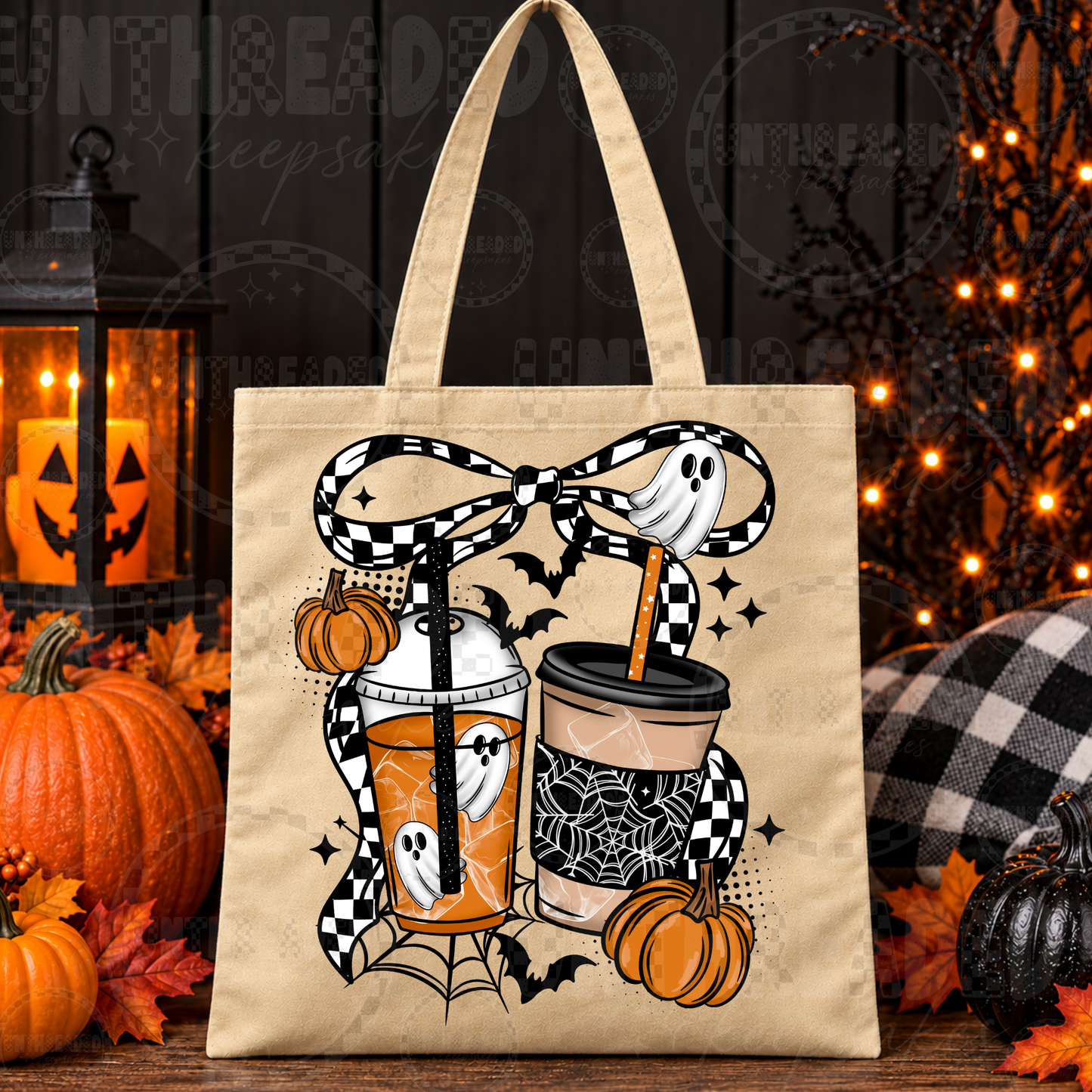 Halloween Ghost Drinks & Pumpkins