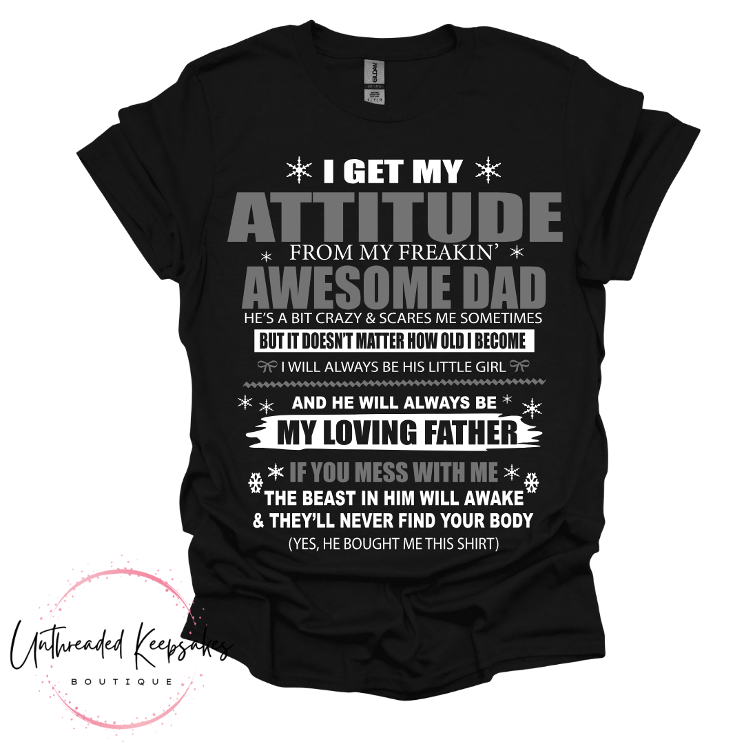 Father Daughter Funny Gift Graphic T-Shirt