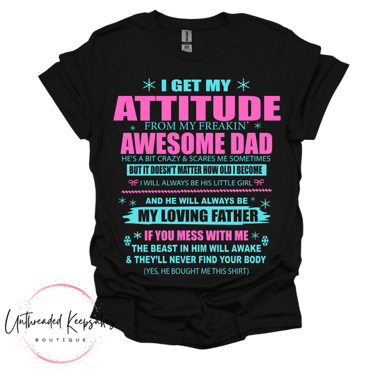 Father Daughter Funny Gift Graphic T-Shirt