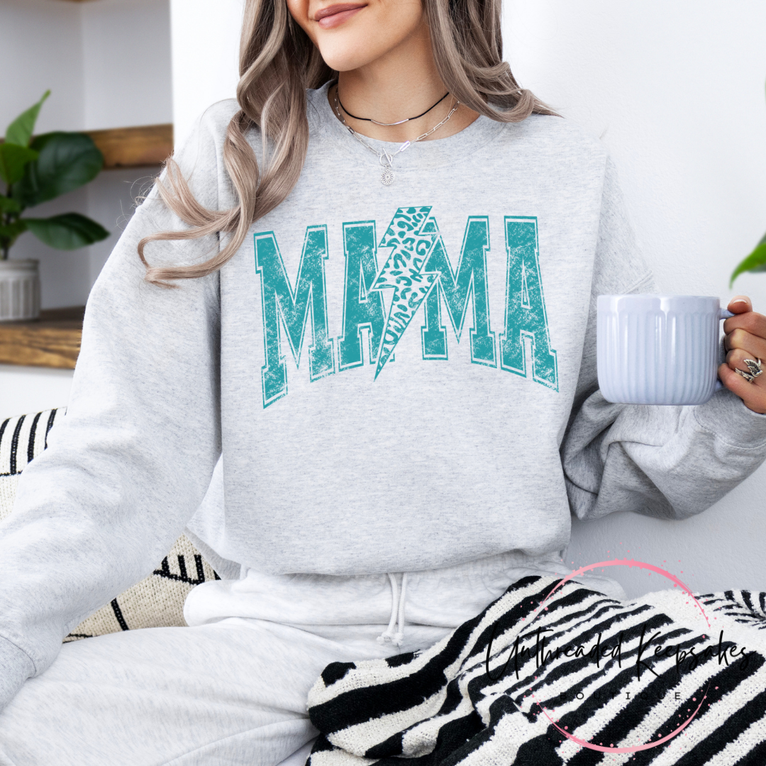 Mama Bolt Checkered Graphic Crewneck